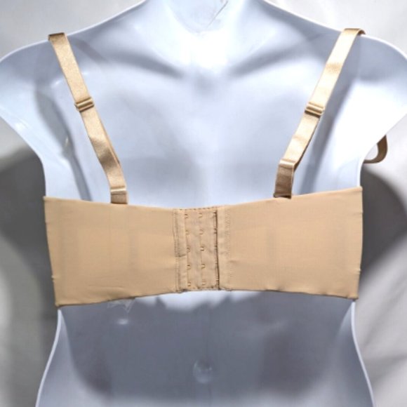 NWT Cacique Bare Solutions Lightweight Multi-Way Strapless Bra Cafe 40DDD - Picture 2 of 3